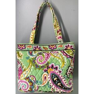 Vera Bradley Women Retired Quilt Tutti Frutti Print Purse Tote Bag 8.5x11.5x3.5"
